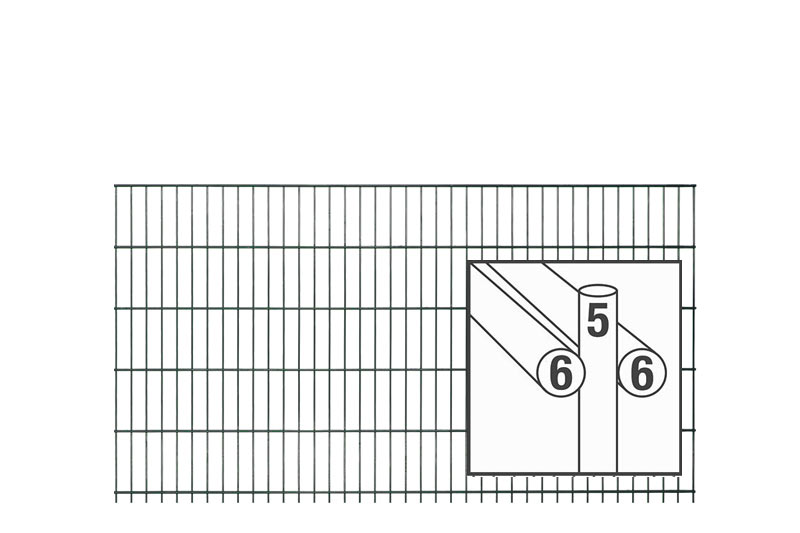 twin-wire mesh PICO S 2.0 | galvanized DIN EN10244 | mesh size 50/200 mm