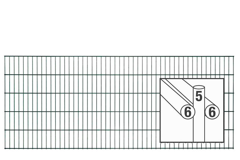 twin-wire mesh MORITZ S | hot-dip galvanized DIN ENISO 10244 | mesh size 50/200 mm